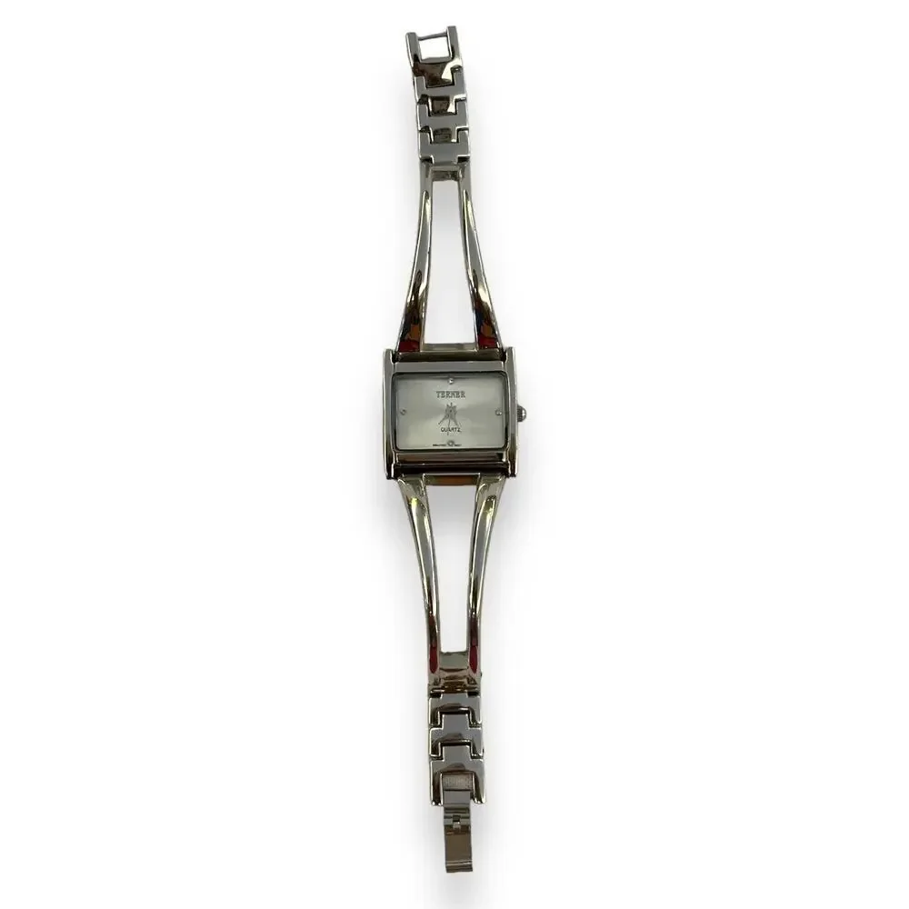 Vintage 90s TERNER Ladies Silver Wristwatch